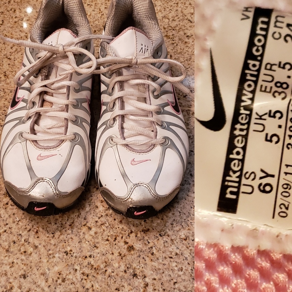 Air Nikes pink and white